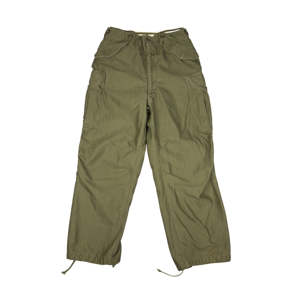 Vtg 1950s US Military M-1951 Field Trousers OG-107 Cargo Pants 32x28 Olive Drab